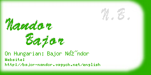 nandor bajor business card